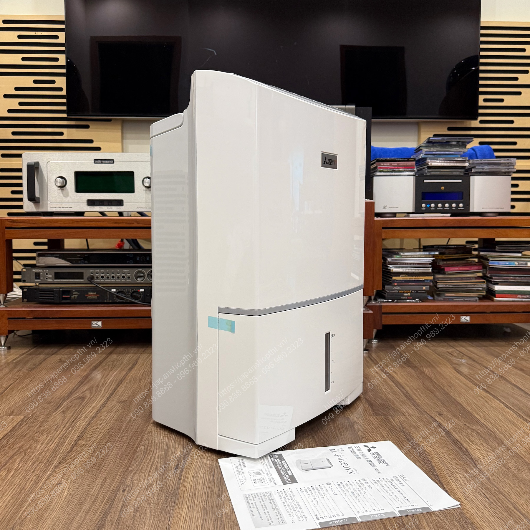 H&igrave;nh ảnh thực tế m&aacute;y h&uacute;t ẩm VIP MITSUBISHI MJ-PV250YX-W tại japanshop.THT