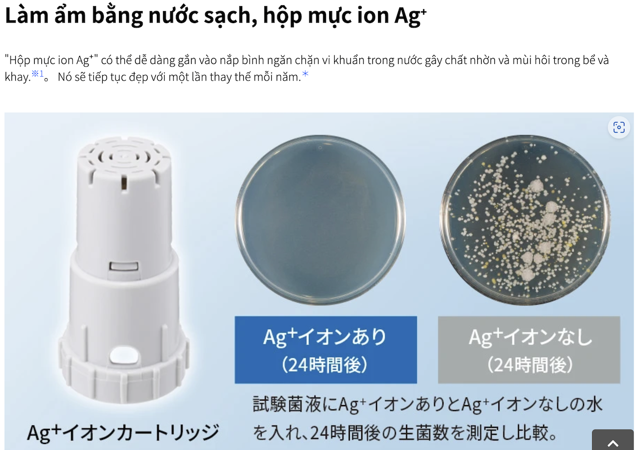 Máy lọc không khí, bù ẩm Sharp KC-T50-W