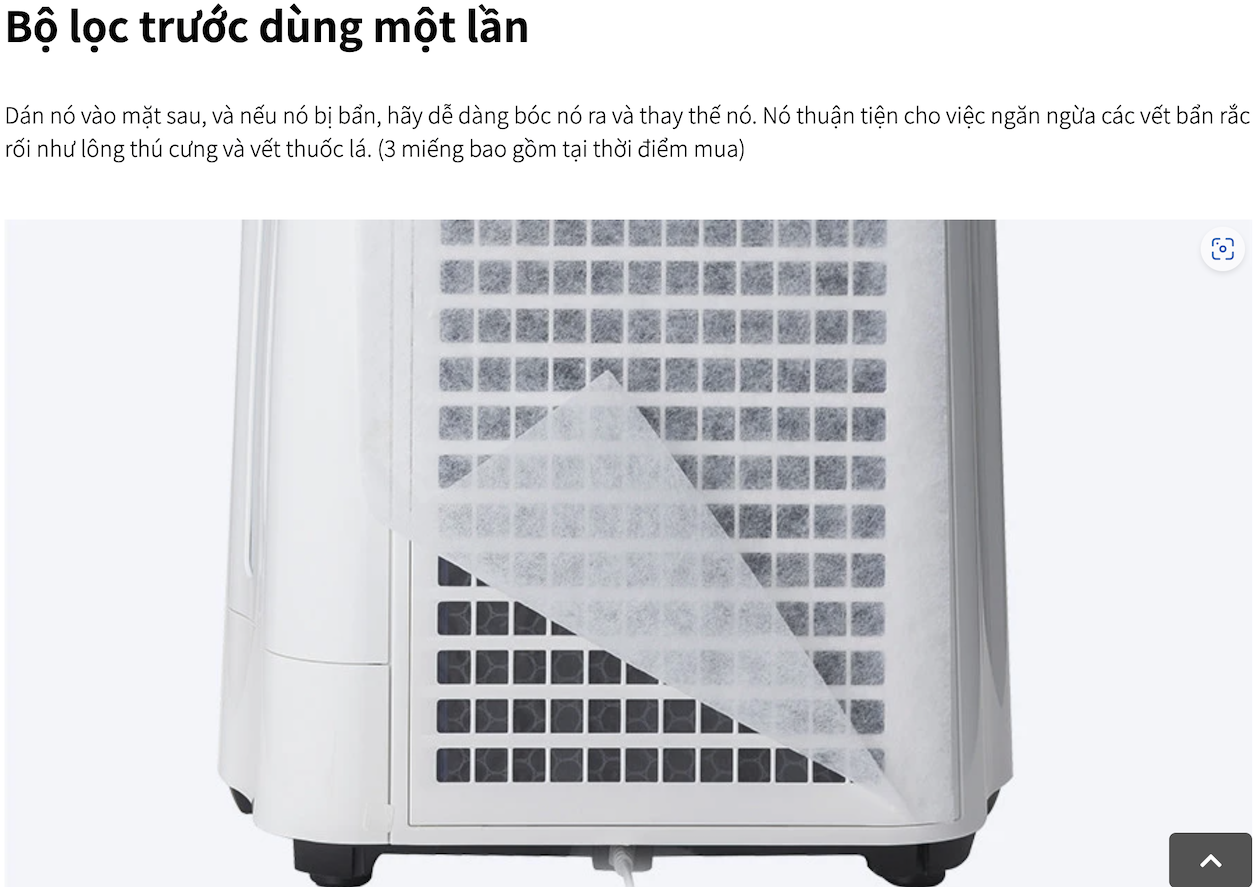 Máy lọc không khí, bù ẩm Sharp KC-T50-W