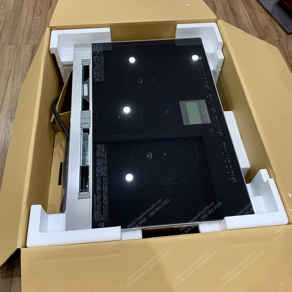 bếp từ hitachi 3 vùng nấu size 75cm nội địa nhật