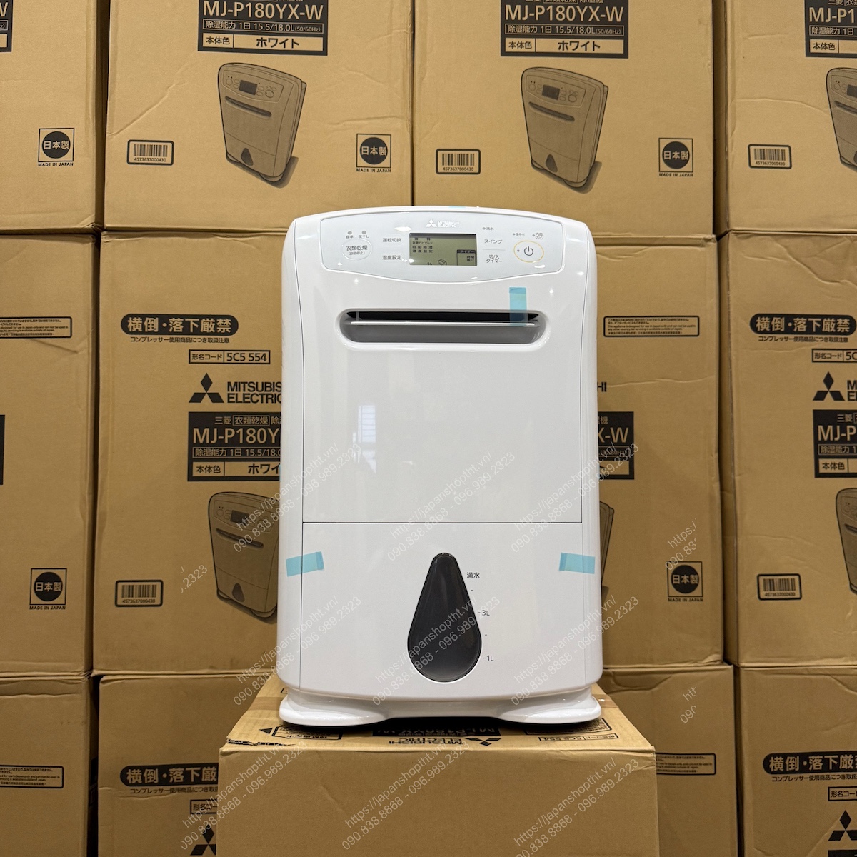 H&Igrave;NH ẢNH THỰC TẾ M&Aacute;Y H&Uacute;T ẨM MITSUBISHI MJ-P180YX-W TẠI JAPANSHOP.THT