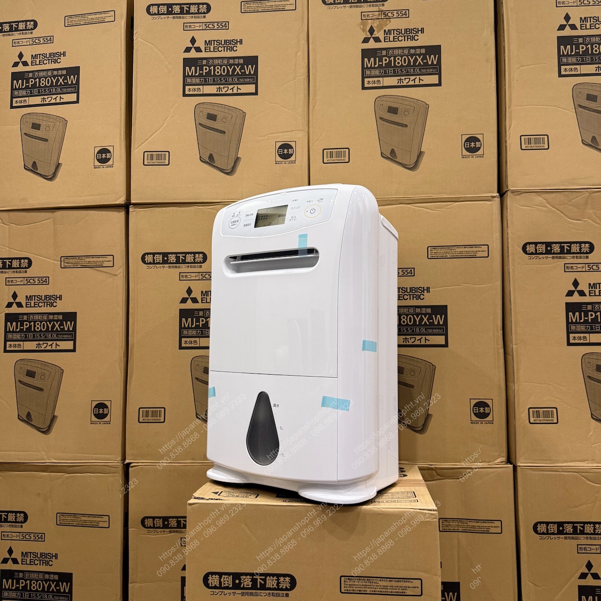 H&Igrave;NH ẢNH THỰC TẾ M&Aacute;Y H&Uacute;T ẨM MITSUBISHI MJ-P180YX-W TẠI JAPANSHOP.THT