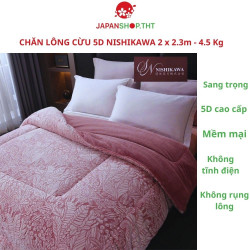 Chăn lông cừu cao cấp 5D Nishikawa Nhật Bản