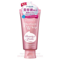 Sữa rửa mặt SENKA Perfect Whip Collagen in 120g (màu hồng)