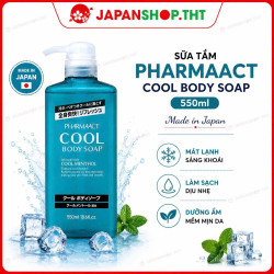 Sữa Tắm Nam Pharmaact Cool Body Soap 550ml Nhật Bản
