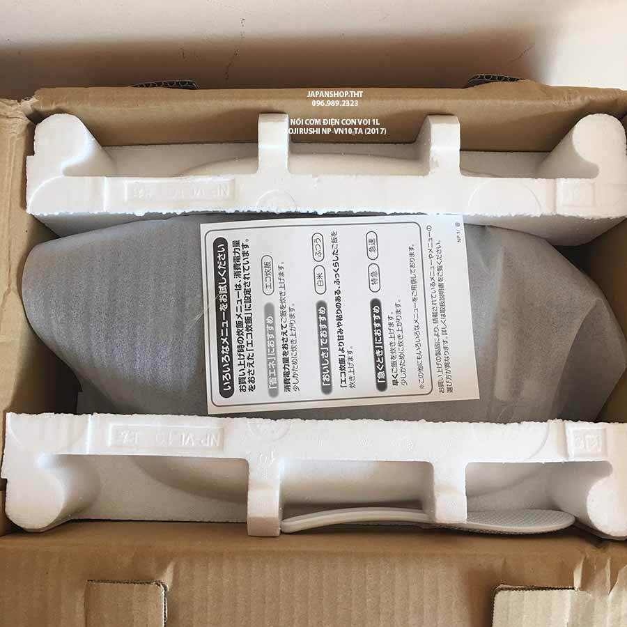 NỒI CƠM CAO TẦN 1 LÍT CON VOI (ZOJIRUSHI) NP-VN10-TA
