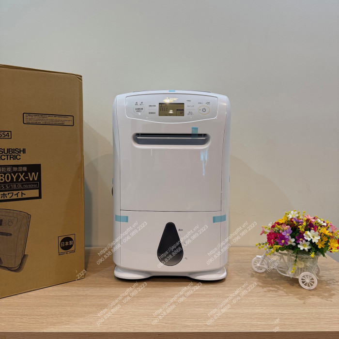 MÁY HÚT ẨM NHẬT NỘI ĐỊA MITSUBISHI MJ-P180YX-W (2025-2026) - MADE IN JAPAN