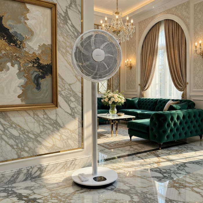 QUẠT CÂY CAO TOYOTOMI FS-FD3524-W ĐỘNG CƠ DC 30W – 7 CÁNH 35CM – CAO 1.2M