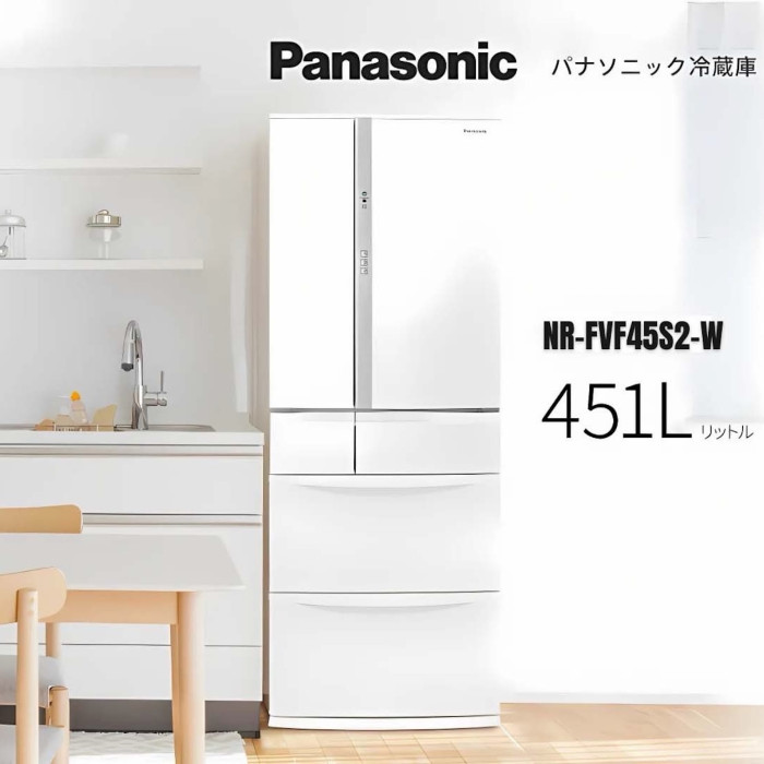 Tủ Lạnh Nội Địa Nhật Panasonic NR-FVF45S2 451L – 6 Cửa Đôi Siêu Mỏng 63cm | japanshopTHT.vn