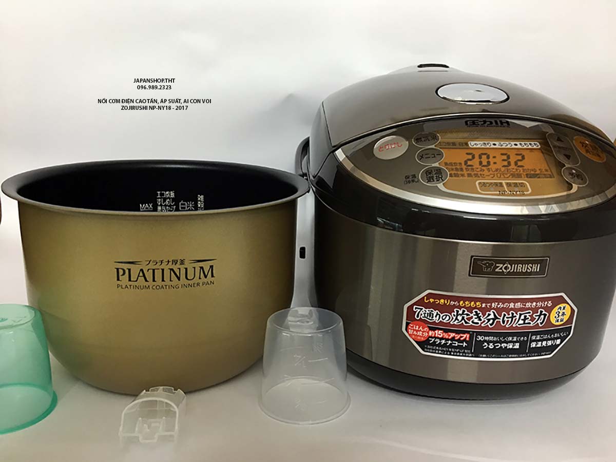 NỒI CƠM CAO TẦN ÁP SUẤT TRÍ TUỆ NHÂN TẠO AI CON VOI (ZOJIRUSHI) NP-NY18-XJ