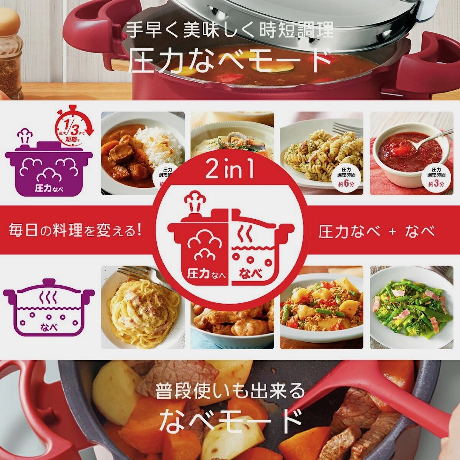 NỒI ÁP SUẤT T-FAL CLIPSOMINUT DUO 5.2L NỘI ĐỊA NHẬT
