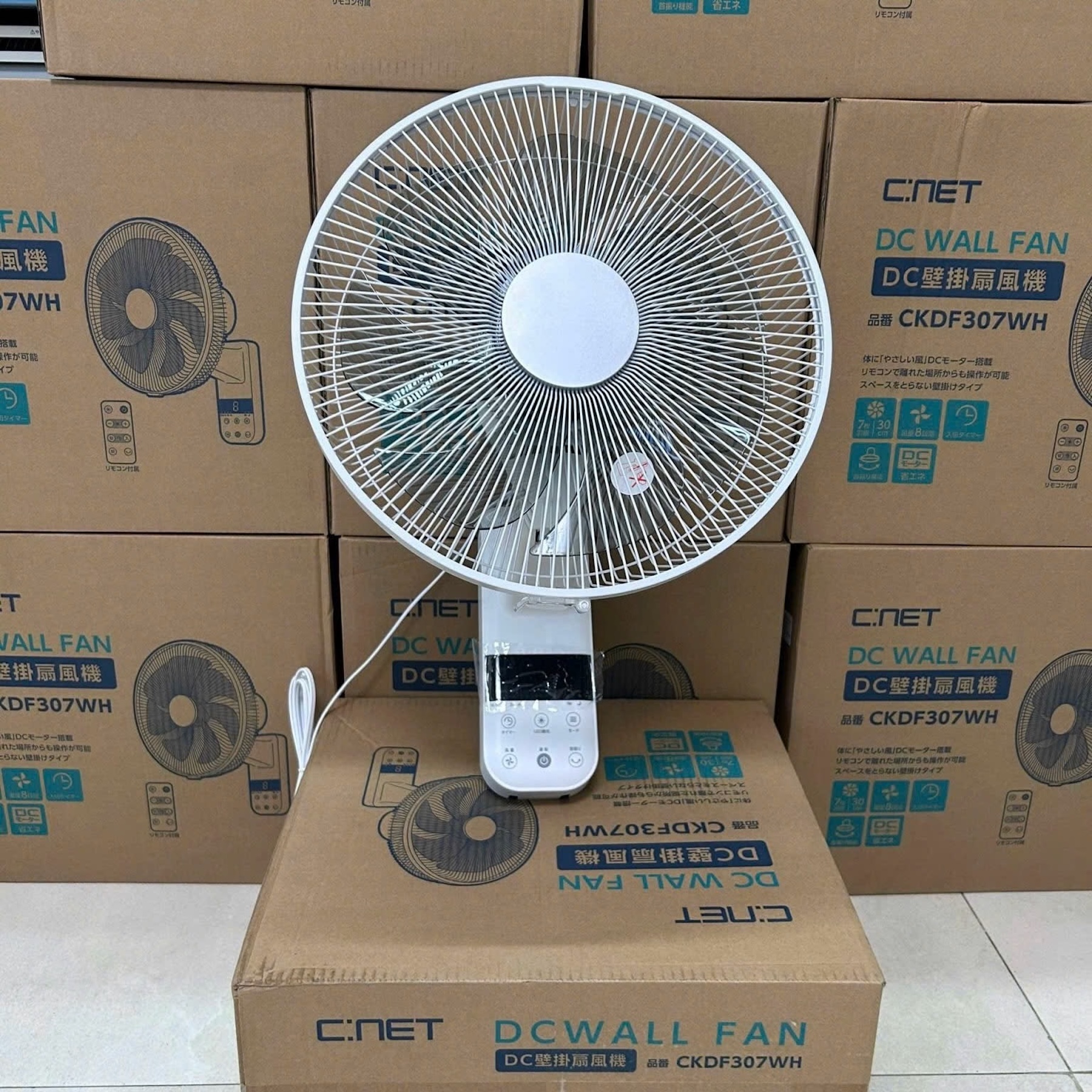 Quạt Treo Tường C.NET CKDF307WH DC – 8 Cấp Gió, Siêu Êm, Tiết Kiệm Điện | japanshopTHT.vn