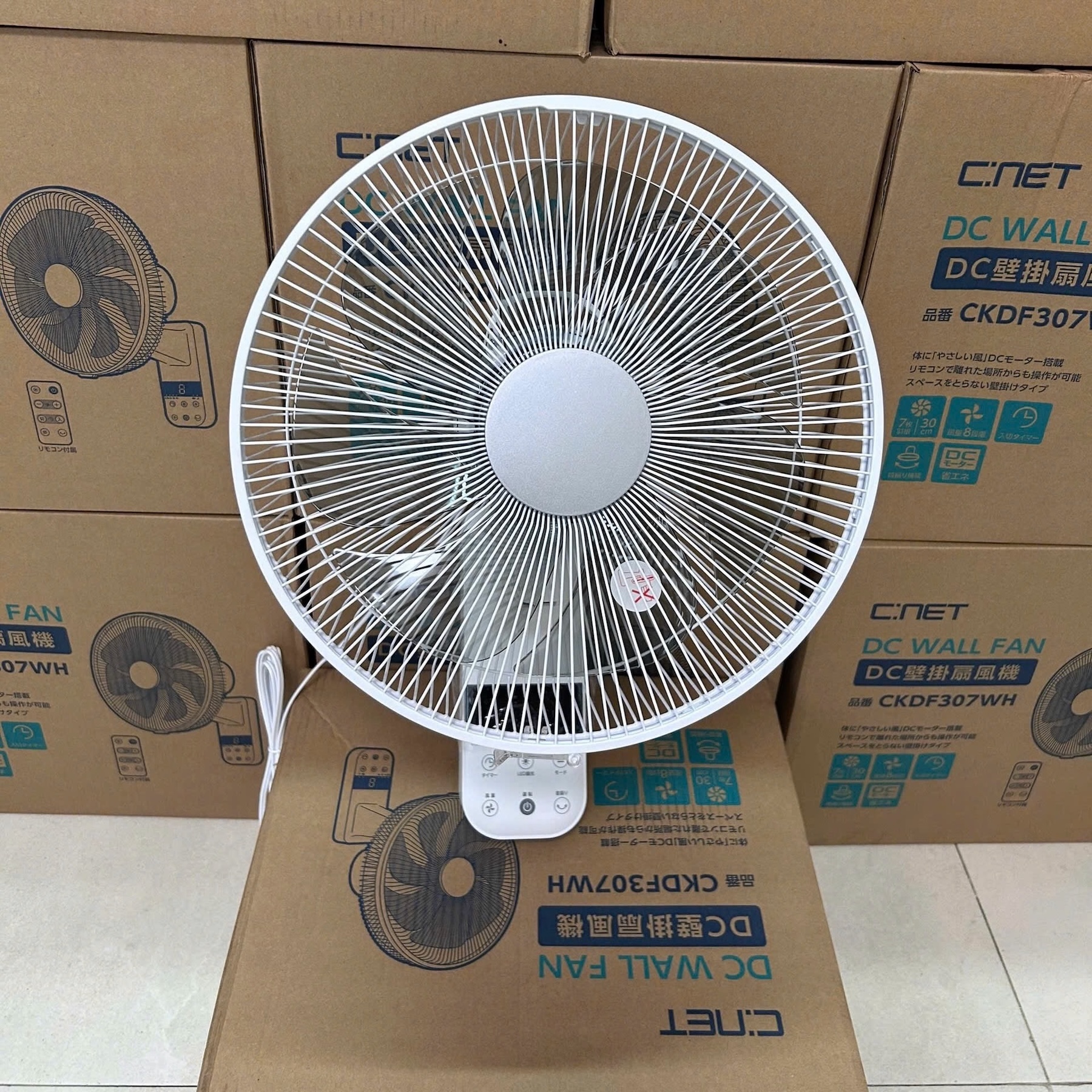 Quạt Treo Tường C.NET CKDF307WH DC – 8 Cấp Gió, Siêu Êm, Tiết Kiệm Điện | japanshopTHT.vn
