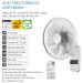 QUẠT TREO TƯỜNG C.NET CKDF308WH NỘI ĐỊA NHẬT – DC BIẾN TẦN, 8 CẤP GIÓ