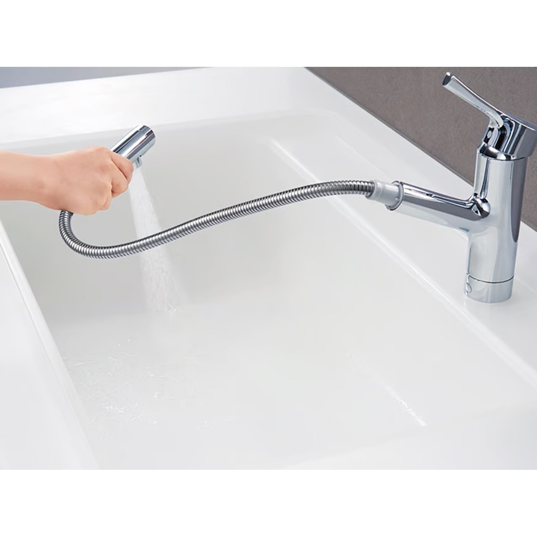 Vòi Rửa Bát TOTO TKS05305JA Nội Địa Nhật Dây Rút 450mm | japanshopTHT.vn